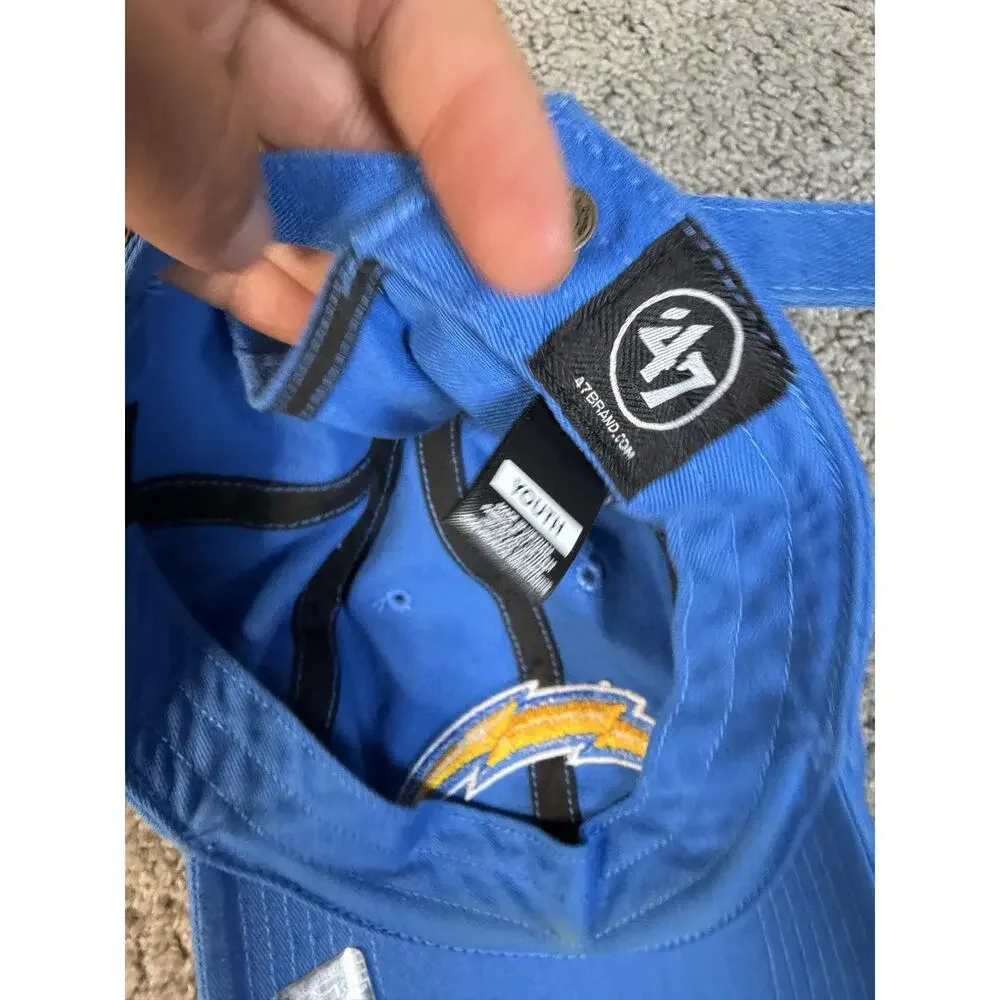Los Angeles Chargers Hat Cap One Size Blue Boys NFL Football Strap Back 47 Brand
